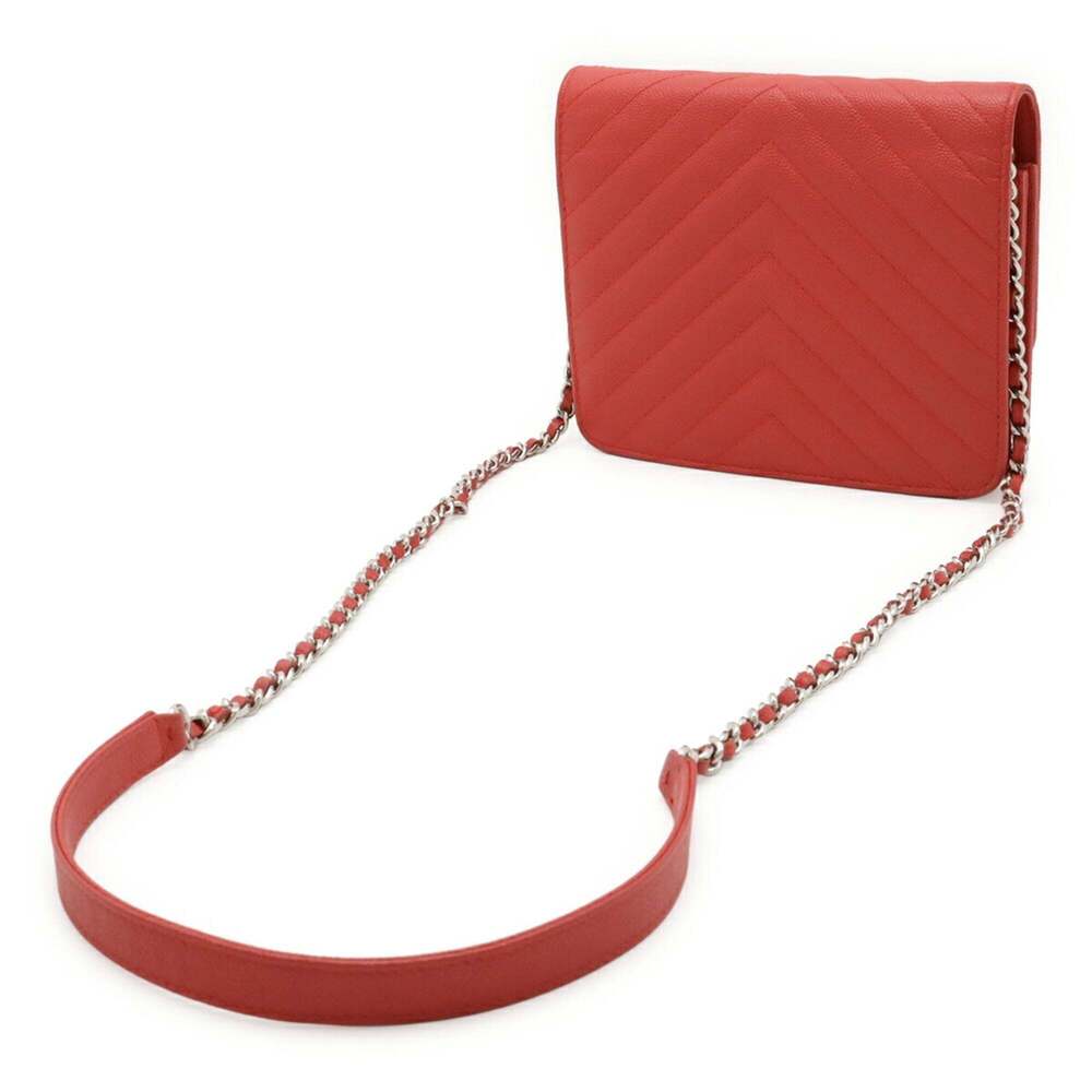 CHANEL Pink Caviar Leather Pochette Shoulder Bag - Picture 3 of 8